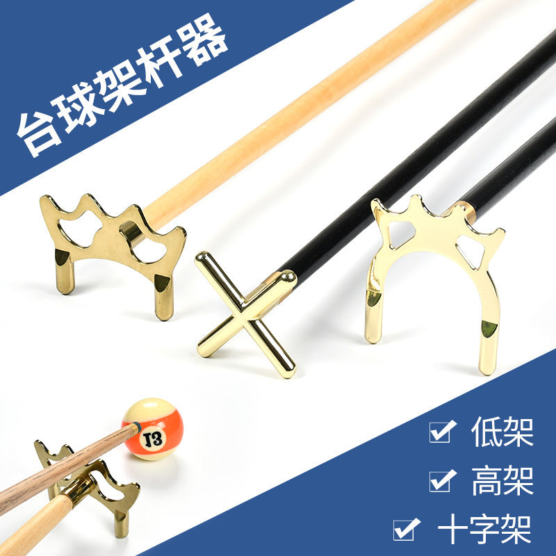 Topo Sports Billiard Cue Rest Cross Fork High and Low Fork Black Eight Snooker Copper Cross Cue Head