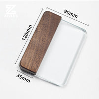 胡桃木玻璃刮板 8mm钢化玻璃手工DIY皮革手工工具 刮胶板