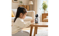 Desktop Visual Communication Device with Monitor Single-Key Visual Communication Device Camera Distant Door Phone for Elderly
