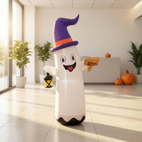 Inflatable Halloween Ghost Inflatable Quick and Easy Setup Inflatable Ghost Spooky Outdoor Decoration Smiling for Homeowners, Families, Yard, Lawn, Porch