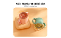 Safe Baby Drinking Cup Easy to Clean Toddler Training Cup with Handles Food Grade Silic Single for Babies, Parents, Travel, Daycare, Outdoor