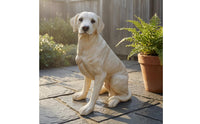 Seated Labrador Statue Floppy Ears Labrador Dog Sculpture Large Home Decoration