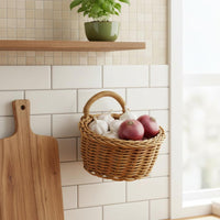 Kitchen Hanging Storage Basket Easy to Clean for Balcony, Bathroom