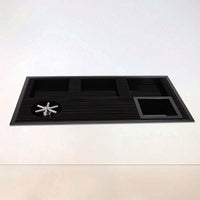 Bar Glass Rinser Stainless Steel Coffee Workstation Accommodating a Glass Rinser Grooved for Baristas, Cafes, Tea Stations