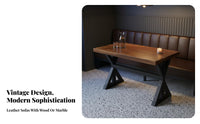 Urban Loft customerse Restaurant Booth and Table Set Vintage Look Hospitality Seating Tufted Backrest Business Furnishing for Cafe Proprietors, Hotel managers, Restaurants, Cafes, taverns, Billiard Halls