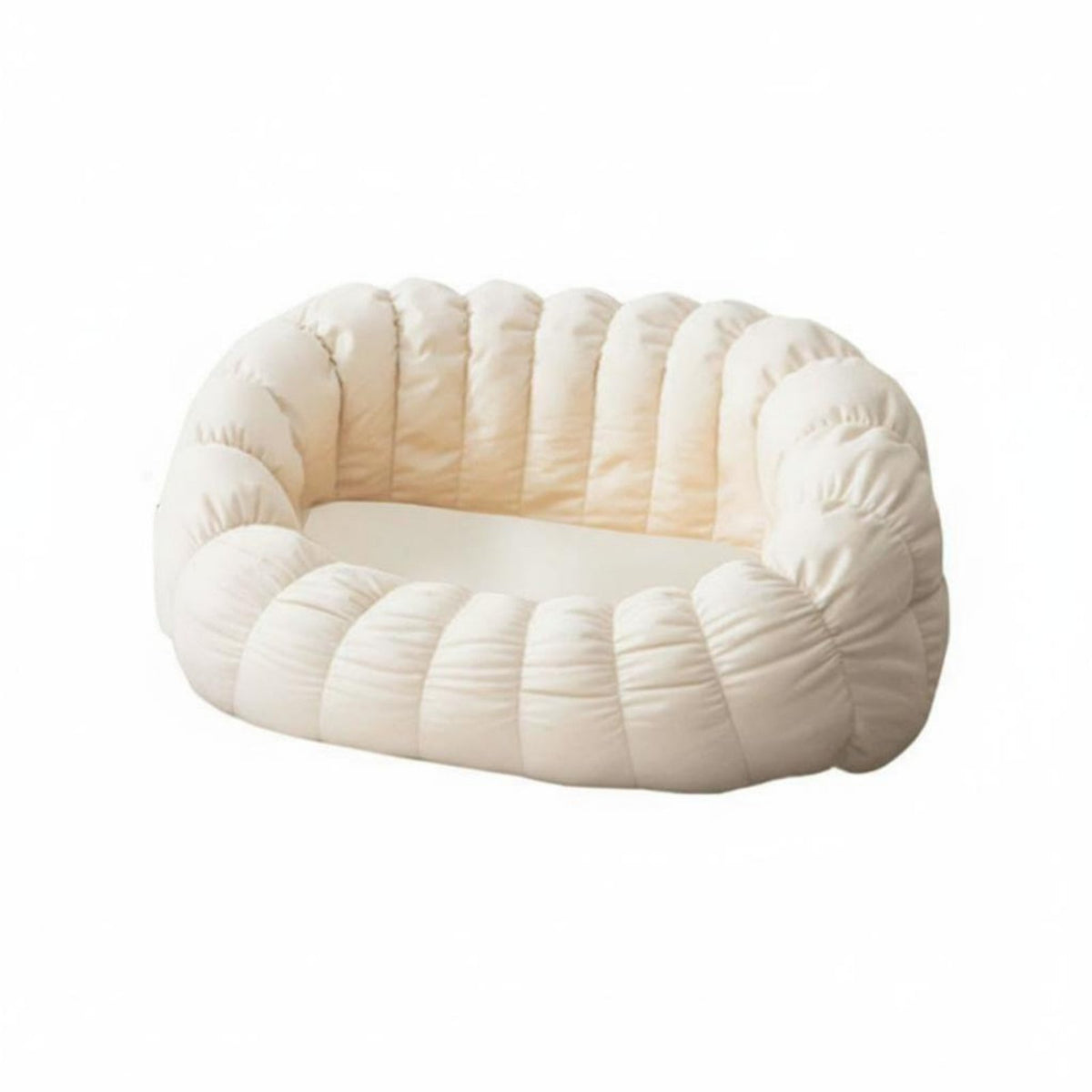 Frameless plush Couch Lie-Flat Design Single-Seat Lounger Small Space suitable Easy Setup for Apartment Dwellers, Young Adults
