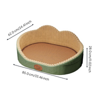 Dog Bed, Removable Cover, Quick-Dry Comfort Mat, Rectangle