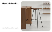 Backless Industrial Stool Retro Vibe Backless Counter Seat High-Legged for Cafe