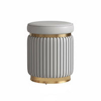 Round Upholstered Stool Light Luxury Design Vanity Seat Nordic Minimalist design