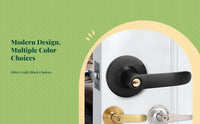 round Door Knob, Privacy Lock, Keyed Entry, Universal Interior Bedroom Door Handle, sturdy, Easy Installation