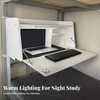 fastenon Bed Rail Table Rounded Corners Hanging Desk sturdyDuty for Small Spaces