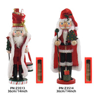 35cm Red Coat Santa Claus Nutcracker with Gift Box