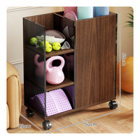 Sports Storage Cabinet Accessible Shelves Mobile Storage Cabinet Caster Wheels