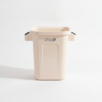 Compact Trash Bin with Wheels Slim Open Top Trash Bin Portable Wastebasket Mobile for Apartment