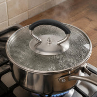 Pot Lid Handle Curved Grip Stainless Steel Lid Handle Polished Metal