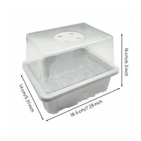 12 Cell Starting Tray Transparent Lid Starter Tray with Humidity Dome Drainage Holes Seedling Starter System with Vented Dome for Balcony