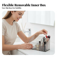 Clear Cosmetic Divider Tray Easy to Clean Divided Storage Tray flexible Design