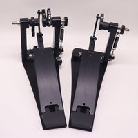 All-Black Brushed Double Bass Drum Pedal for Drum Kits