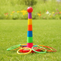 Kids Ring Toss Game Set for Indoor Outdoor Family Fun, Educational Toy for Preschoolers and Parties