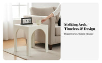 Arched End Table Arch Design Arched Nightstand Vintage Inspired for Living Room