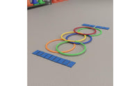 Develops Physical Skills Sensory Integration Training Rings Improves Balance & Coordination Plastic Agility Hoops Set Indoor & Outdoor Use