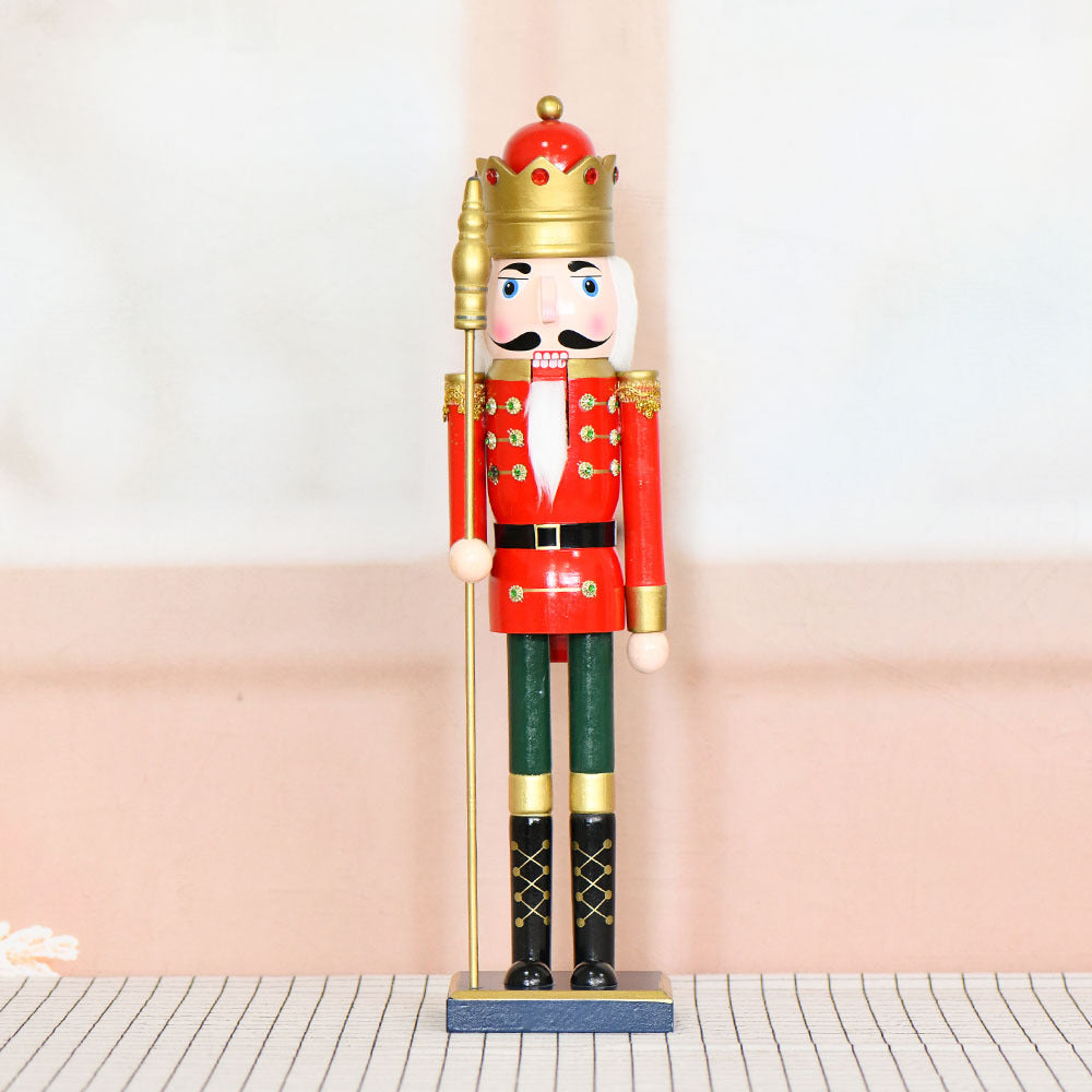 50cm Wooden Nutcracker Christmas Decoration 20-inch Figurine Home Ornament