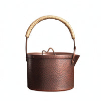 Handmade Copper Tea Kettle Rust Resistant Copper Tea Kettle Spill Resistant Teapot with Lid for Kitchen