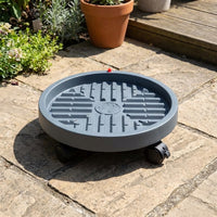 Plant Trolley with Water Collection Tray, Round Plant Pot Base and Tray, Floor Standing Pot Mover with Casters for Indoor Use