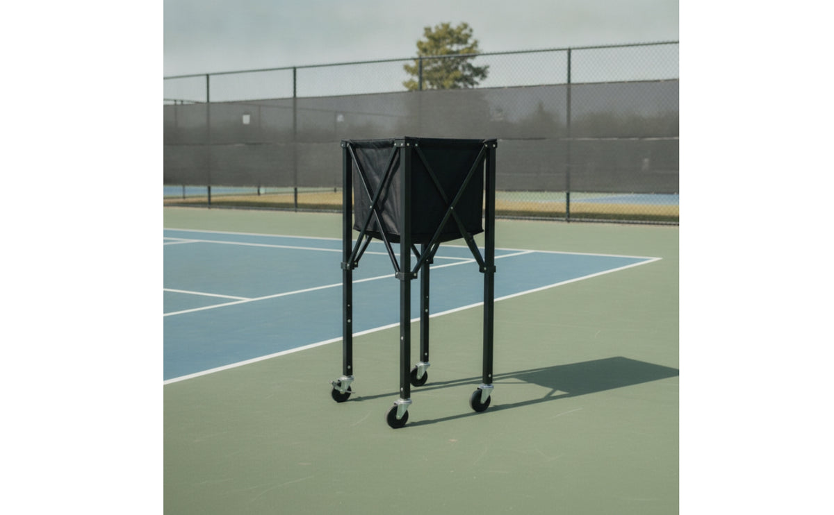 Tennis Ball Cart Portable Tennis Ball Basket with Wheels Wheeled Carrier