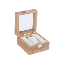 Multi-Slot High-End Bamboo Wood Watch Storage Box with Window, Large Capacity Display Case