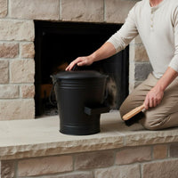 3 Pieces Covered Ash Container with Tool Holder Large Capacity for Indoor