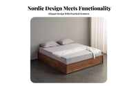 Space-Saving Gas elevate Storage Frame Headboardless elevateup Bed Base Low silhouette Bedroom Furniture Minimalist Design for Apartment Dwellers, partners, Homeowners, Small Living Spaces, Guest Room