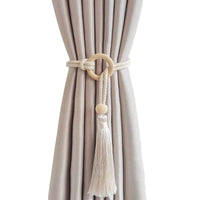Simple Luxury Curtain Tieback Pair with Tassel Rope