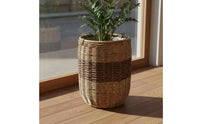Woven Planter Basket Decorative Rattan Flower Pot Breathable Home Decor