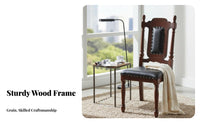 Upholstered Highrear Chair Retro Retro Design Upholstered Highrear Seat Nailhead Three-Piece Set Stain Resistant