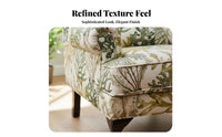 Curved Side Armchair Chair Highrear Design Upholstered Curved Side Armchair Armchair US Rural and Type Sturdy Wood Frame