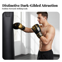 Long-Lasting PU Leather Boxing Gloves Pearlescent Finish Muay Thai Gloves Shock Absorbing Padding Combat Sports Equipment Reinforced Stitching for Men, Women, Young Athletes, Fitness, Competition
