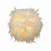 Feather Pendant Light Shade Soft Feather Lampshade Decorative for Living Room