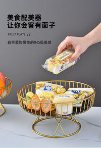 Nordic Stainless Steel Fruit Display Tray Simple Style