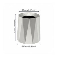 Modern Decorative Garbage Bin Nordic Design Double Layer Trash Can Large Capacity Geometric Trash Can for Living Room, Bedroom, Washroom