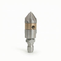 Rotating Nozzle with Metal Body Stainless Steel Rotating Sewer Nozzle Heavy Duty for Plumbers