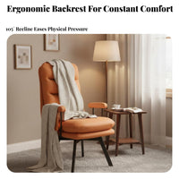 Upholstered Armchair Comfortable Adjustable Chaise dense Foam Filling
