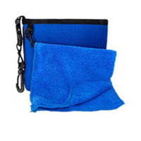 Portable Golf Cleaning Bag Hanging Clip Golf Club Cleaning Bag Black Trim Outdoor Gear Rectangular