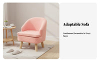 Space-Efficient Upholstered Armchair Space-Saving Single Sofa Removable and Cleanable Cover Minimalist Design for Renters