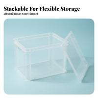 Clear Book Bin sturdy Stackable Clear Book Crate Easy to Clean for Study Room