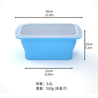 Large Silicone Ice Cube Mold with Lid, Foldable, 3.6L Capacity