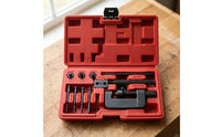 Heavy-Duty Chain Breaker Set Interchangeable Chain Removal Tool Portable Sturdy for Mechanics, Motorcyclists, Cyclists, Garage, Workshop, Roadside Repair