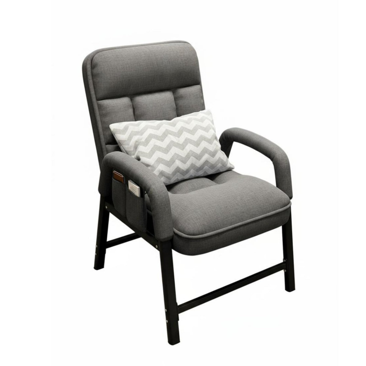 Adjustable Padded Recliner Easy Assembly Upholstered Armchair for Office Workers