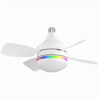 LED Ceiling Fan Light Rainbow Band Ceiling Fan Light Energy Saving for Bedroom