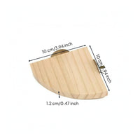 Unfinished Flat Bird Perch Natural Wooden Bird Perch Thick Cage Platform with Screw Wall-Mounted for Birds, Parrots